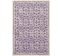 Safavieh Cambridge Collection CAM123K - Alfombra de Lana Hecha a Mano de 3 x 5 pies, Color Morado/Marfil