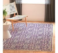 Safavieh Cambridge Collection CAM123K - Alfombra marroquí Hecha a Mano de Lana prémium de 6 x 9 pies, Color Morado y Marfil