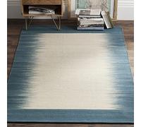 Safavieh Carolina anudadas a Mano Kilim Alfombra, Beige/Azul Claro, 121 x 182 cm