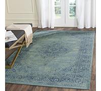 Safavieh "Charlotte Vintage Alfombra, luz Azul, 121 x 170 x 0,61 cm P, Viscosa, Turquesa, 160 x 228 x 0.61 cm