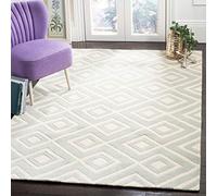 Safavieh Chatham Collection CHT742 - Alfombra Rectangular para Interiores (122 x 183 cm), Color Gris/Marfil, para salón, Dormitorio o Cualquier Espacio Interior