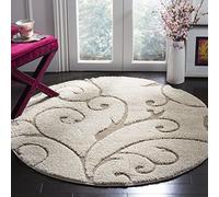 Safavieh "Chester - Alfombra para chichos, Color Crema/Beige, 99 x 160 x 5,0 cm-p, Polipropileno, Crema y Beige, 4' Diameter