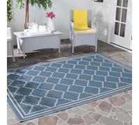 Safavieh "Chloe Indoor/Outdoor Alfombra, Azul/Beige, 78 x 152 x 0,64 cm-p, Polipropileno, Blue/Beige, 31 x 61 x 3 cm