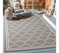Safavieh "Chloe Indoor/Outdoor Alfombra, Gris/Beige, 68 x 243 x 0,64 cm-p, Polipropileno, Gris, Beige, 91 x 152 x 5.0 cm