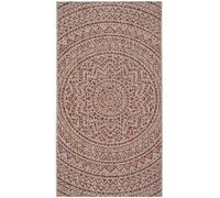 Safavieh Courtyard Collection - Alfombra Decorativa de 2 pies 7 Pulgadas x 5 pies, Color Beige Claro y Terracota, no desprende Pelusa, fácil Cuidado, para Interiores y Exteriores, Lavable, Ideal para