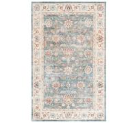Safavieh Distressed Alfombra Lavable a máquina y Antideslizante - Ideal para Zonas de Alto tráfico - Colección Arizona - Pelo Corto Verde y Beige 120 x 180 cm