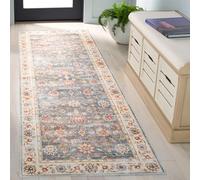 Safavieh Distressed Alfombra Lavable a máquina y Antideslizante - Ideal para Zonas de Alto tráfico - Colección Arizona - Pelo Corto Verde y Beige 120 x 180 cm