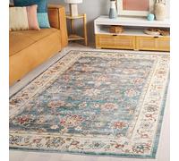 Safavieh Distressed - Alfombra Lavable a máquina y Antideslizante, Ideal para Zonas de Mucho tráfico, colección Arizona, Pelo Corto, Verde y Beige, 200 x 300 cm