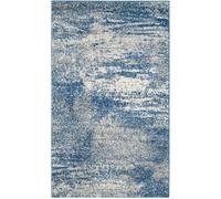 Safavieh Evoke Collection Azul y Marfil Zona Alfombra, Polipropileno, Navy/Ivory, 3' x 5'