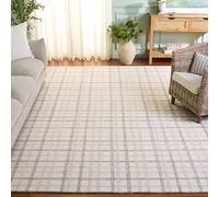 SAFAVIEH Geométrico Sala de Estar, Comedor, Dormitorio - Ebony Collection, Pila Baja, Beige y Marfil, 244 X 305 cm