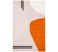 SAFAVIEH Geométrico salón, Comedor, Dormitorio, Rodeo Drive, Pila Media, Marfil/Rosa Claro, 69 x 122 cm