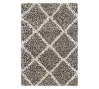 Safavieh Hudson Shag Collection - Alfombra de Pelo Alto, Color Gris y Marfil, 66 x 112 cm