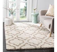 Safavieh Hudson Shag Collection - Alfombra de Pelo Alto, Color Marfil y Beige, 91 x 152 cm