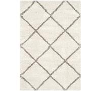 SAFAVIEH Hudson Shag Collection - Alfombra de Pelo Alto, Color Marfil y Gris, 61 x 91 cm