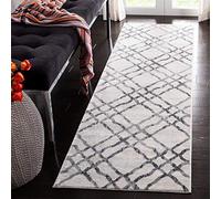 Safavieh Ilya - Alfombra Tradicional Inspirada en la época (Polipropileno, 62 x 240 cm), Color Marfil y Gris