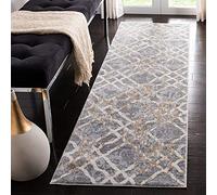 Safavieh Ilya - Alfombra Tradicional Inspirada en la época (Polipropileno, 62 x 240 cm), Color Plateado y Marfil