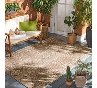 Safavieh Isla - Alfombra Multiusos para Interiores y Exteriores, Polipropileno, 120 x 180 cm, Color Crema y Beige