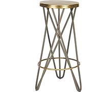 Safavieh Jonatan Taburete de Bar, Beige/Dorado, 45 x 45 x 30 Pulgadas