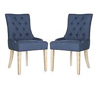 Safavieh Juego de 2 sillas Modernas tapizadas en Color Azul
