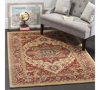 Safavieh "Julianna Zona Alfombra, Rojo/Natural, 154 x 231 x 0,89 cm