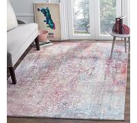 Safavieh Kerstin Transitional Area Rug, Woven Polyester Carpet in Pink/Multi, 120 X 180 cm Alfombra Multiusos para Interiores y Exteriores Tejida de Polipropileno, Rosa/Multicolor