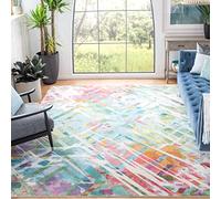 Safavieh Lillian Collection LLN374 - Alfombra Rectangular Tradicional para Interiores, 160 x 231 cm, Color Marfil/Azul Claro, para salón, Dormitorio o Cualquier Espacio Interior