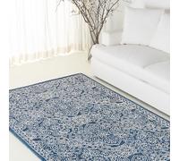 Safavieh LRL6603N - Alfombra de Lana (152 x 243 cm), Color Azul Marino y Marfil