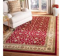 SAFAVIEH Lyndhurst Collection Alfombra de área de 6 x 9 pies, Rojo y Marfil, diseño Tradicional Oriental, no desprende Pelusa, fácil Cuidado, Ideal para Zonas de Alto tránsito en Sala de Estar