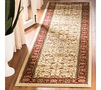 Safavieh Lyndhurst Collection LNH212K - Alfombra oriental tradicional que no desprende pelusa, para sala de estar, entrada, vestíbulo, pasillo, dormitorio, 2 pies 3 pulgadas x 6 pies, color marfil/rojo