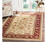 Safavieh Lyndhurst Collection LNH212K - Alfombra Tradicional Oriental Oriental Que no desprende Pelusa, para Sala de Estar, Dormitorio, 4 x 6 pies, Color Marfil/Rojo