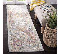 Safavieh Madison Collection MAD611F - Alfombra bohemia y elegante de 2 pies 3 pulgadas x 6 pies, diseño de medallones florales envejecida, no desprende pelusa, para sala de estar, entrada, vestíbulo, pasillo, dormitorio