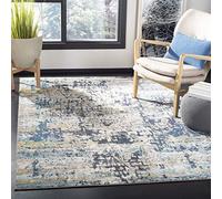 Safavieh Madja - Alfombra (Polipropileno, 120 x 180 cm), Color Crema y Azul