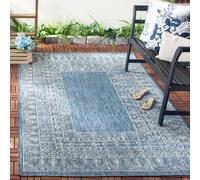Safavieh Marea Indoor/Outdoor Alfombra, Azul Marino/Gris, 160 x 231 cm