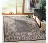 Safavieh Marea Indoor/Outdoor Alfombra, Negro/Natural, 160 x 231 cm