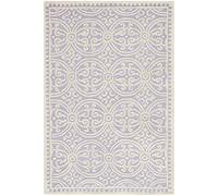 Safavieh "Marina con Textura área Alfombra, luz Azul/Marfil, 76 x 243 x 1,6 cm PPPP, Lana, Lavander/Ivory, 121 X 182 cm