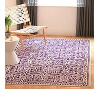 Safavieh "Marina con Textura área Alfombra, luz Azul/Marfil, 76 x 243 x 1,6 cm PPPP, Lana, Purple/Ivory, 152 X 243 cm