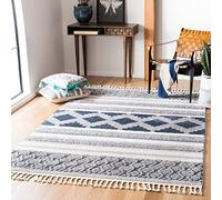 Safavieh Marrakech Collection MRK515 - Alfombra Rectangular para Interiores (160 x 229 cm), Color Marfil y Azul