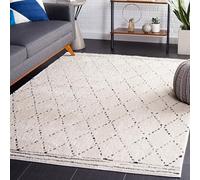 Safavieh Melody Collection - Alfombra de Pelo Corto, Color Marfil y Azul, 152 x 229 cm