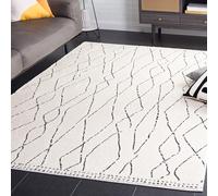 Safavieh Melody Collection - Alfombra de Pelo Corto, Color Marfil y Negro, 152 x 229 cm