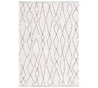 Safavieh Melody Collection - Alfombra de Pelo Corto, Color Marfil y Negro, 91 x 152 cm