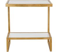 Safavieh Mesa auxiliar de hierro/cristal blanco/dorado