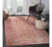 Safavieh Metro-Mod Alfombra para salón, Comedor, Dormitorio, colección Mystique, Pelo Corto, en Rosa y Multicolor, 91 x 152 cm
