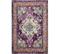 Safavieh Milà - Alfombra Rectangular para Uso en Interiores, Polipropileno, Violeta/Azul Claro, 90 x 150 cm