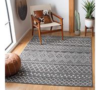 Safavieh Milani - Alfombra de Polipropileno Tejida 120 x 180 cm Carbón y Marfil.