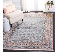 Safavieh Moderna Alfombra Rectangular de Interior, Trenzada, colección Shivan, SHV722, Azul y Rosa, 160 x 229 cm