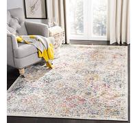Safavieh Moderna Alfombra Rectangular Tejida para Interiores, colección Madison, MAD611, en Gris y Dorado, 201 x 279 cm para Sala de Estar, Dormitorio o Cualquier Espacio Interior
