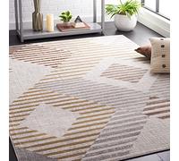 SAFAVIEH Moderna Sala de Estar, Comedor, Dormitorio - Palma Collection, Pelo Corto, Beige, 91 x 152 cm