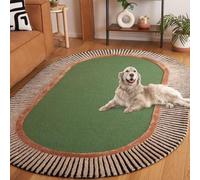 SAFAVIEH Moderna Sala de Estar, Comedor, Dormitorio - Quinta Avenue, apilamiento Medio, Verde/Negro, 152 x 244 cm