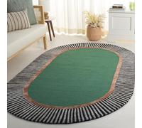 SAFAVIEH Moderno Sala de Estar, Comedor, Dormitorio - Fifth Avenue Collection, Pila Media, Verde y Negro, 122 X 183 cm