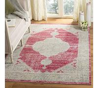 Safavieh Montage Collection MTG373P - Alfombra de área Aleah - Alfombra Multiusos para Interiores y Exteriores, Polipropileno, 160 x 230 cm, Color Rosa y Gris 160 x 230 cm Rosa/Gris.